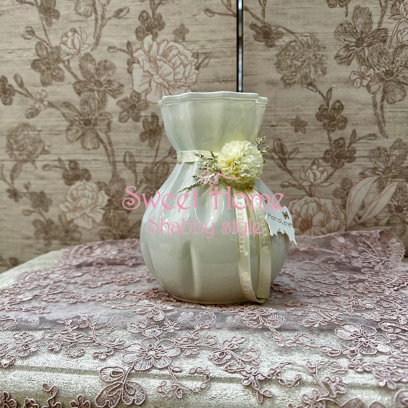 FIORI DI LENA Vaso in Vetro con Dalie