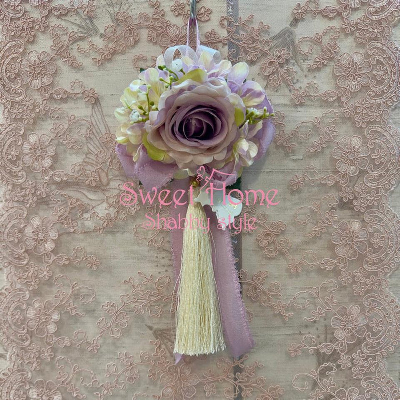 FIORI DI LENA Nappa Lilla con Rosa e Ortensia