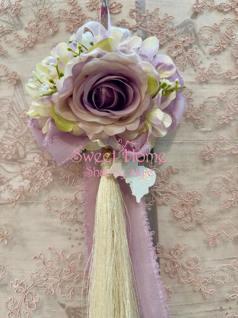 FIORI DI LENA Nappa Lilla con Rosa e Ortensia