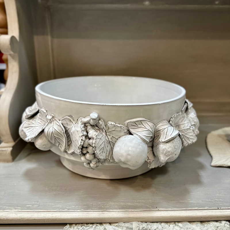 CERAMICHE VIRGINIA Vaso in Ceramica con Frutta