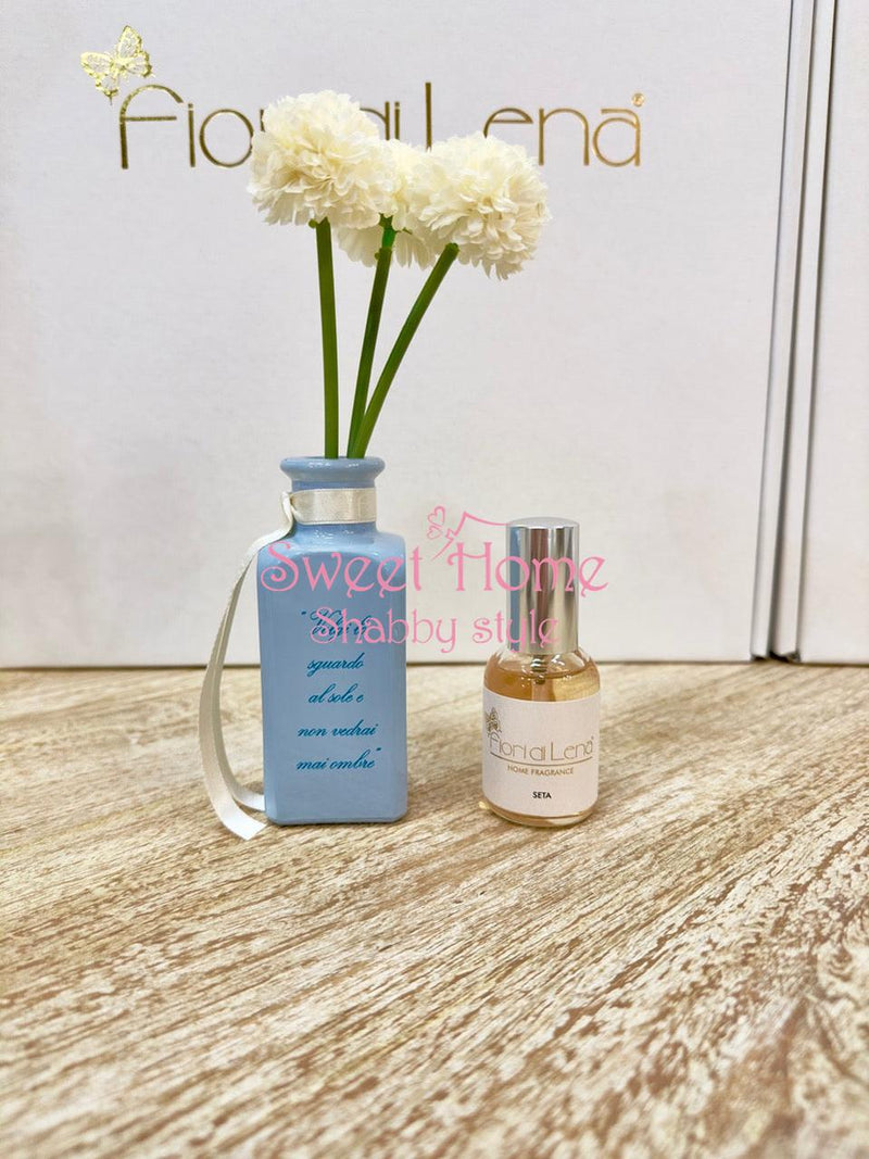 FIORI DI LENA Profumatore Polvere con Dalie e Frase "Seta"