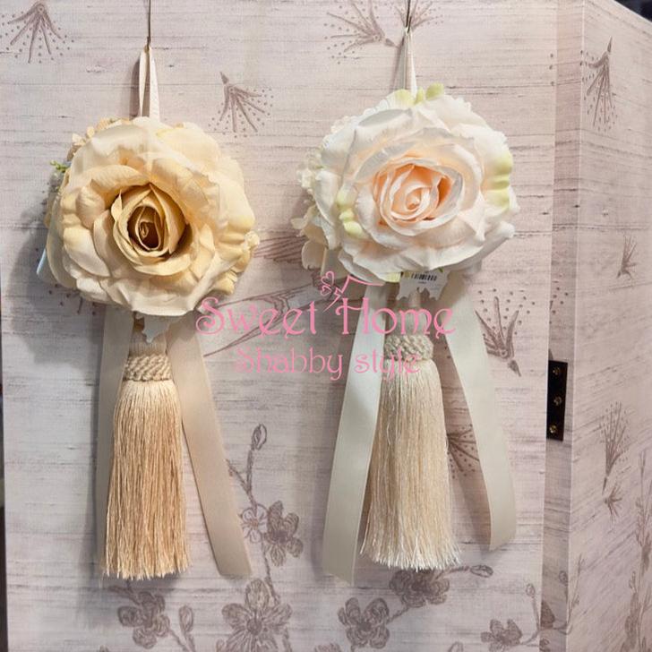 FIORI DI LENA Nappa Grande con Rosa e Ortensia