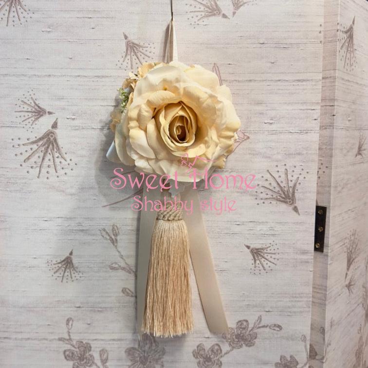 FIORI DI LENA Nappa Grande con Rosa e Ortensia