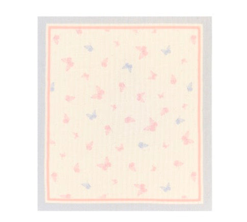 NUVOLE DI STOFFA Set 6 Spugne in Cellulosa con Scatola "LA VIE EN ROSE"