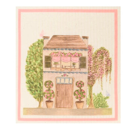 NUVOLE DI STOFFA Set 6 Spugne in Cellulosa con Scatola "LA VIE EN ROSE"