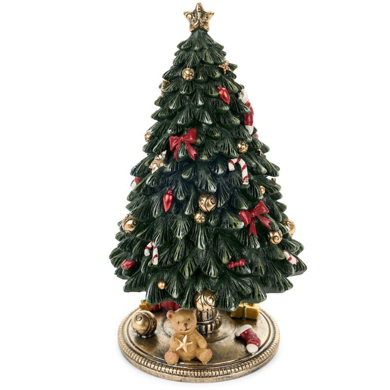NUVOLE DI STOFFA Carillon Albero di Natale in Resina