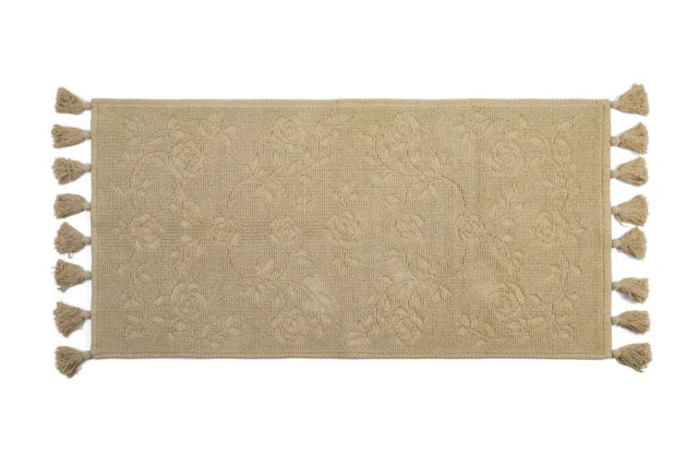 NUVOLE DI STOFFA Tappeto in Cotone Beige con Nappe