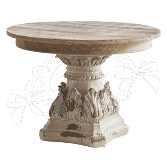 Large cake stand with capital and natural top Coccole di casa