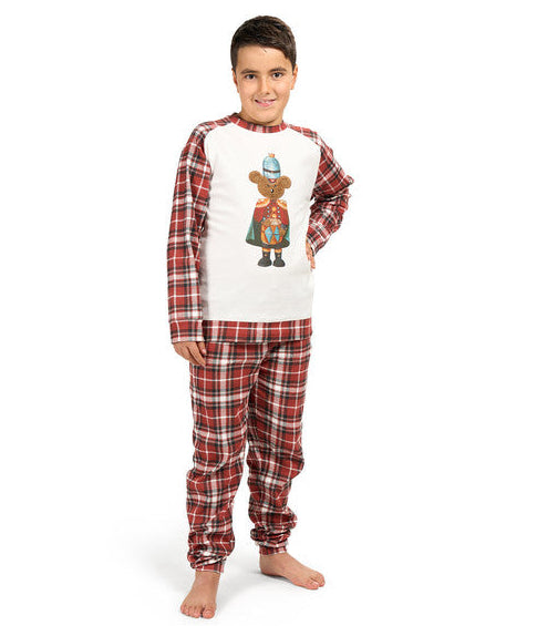 NUVOLE DI STOFFA Pigiama Natalizio Bimbo/a " BEAR WONDERLAND "