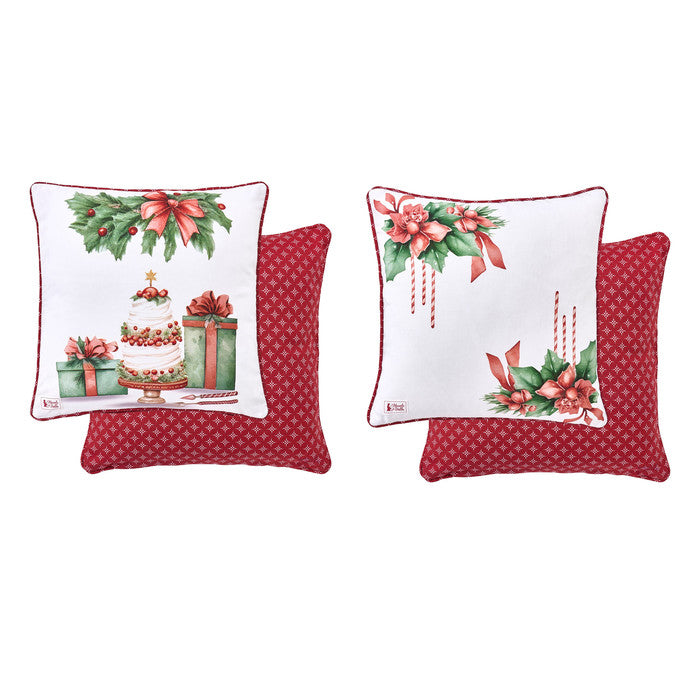 NUVOLE DI STOFFA Cuscino di Natale in Cotone " STORIA DI NATALE "