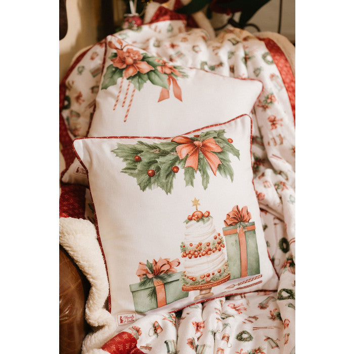 NUVOLE DI STOFFA Cuscino di Natale in Cotone " STORIA DI NATALE "