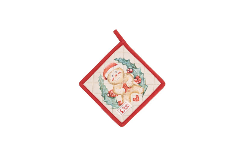 NUVOLE DI STOFFA Presina in Cotone "DELICIOUS CHRISTMAS" 18x18 cm