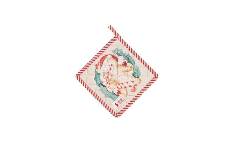 NUVOLE DI STOFFA Presina in Cotone "DELICIOUS CHRISTMAS" 18x18 cm