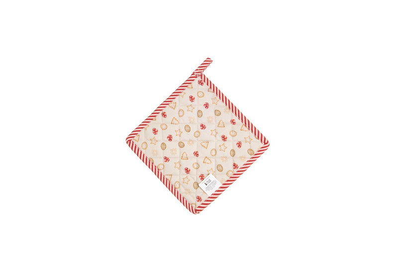 NUVOLE DI STOFFA Presina in Cotone "DELICIOUS CHRISTMAS" 18x18 cm