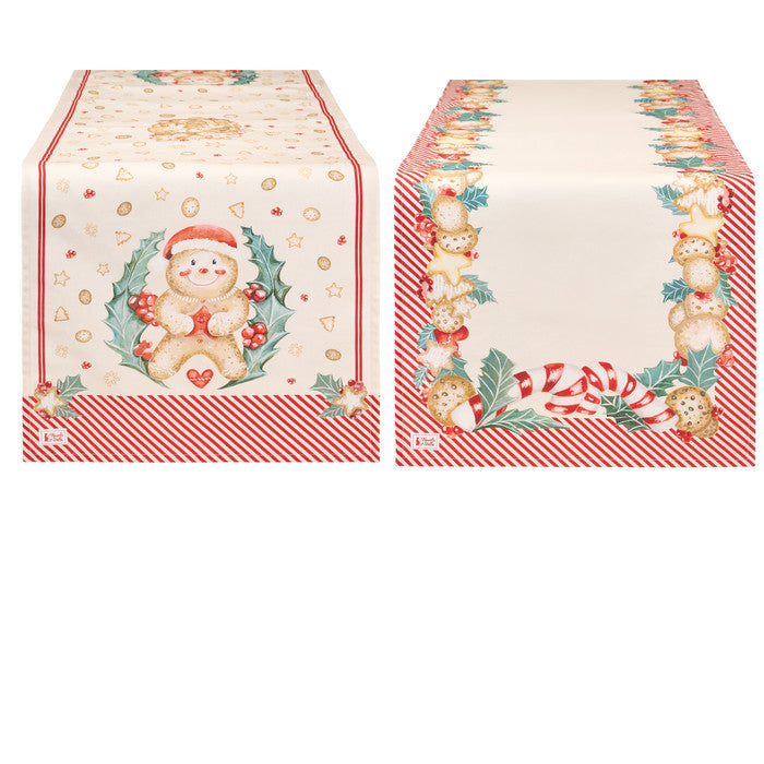 NUVOLE DI STOFFA Runner in Cotone "DELICIOUS CHRISTMAS" 50x150 cm