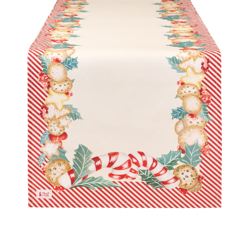 NUVOLE DI STOFFA Runner in Cotone "DELICIOUS CHRISTMAS" 50x150 cm