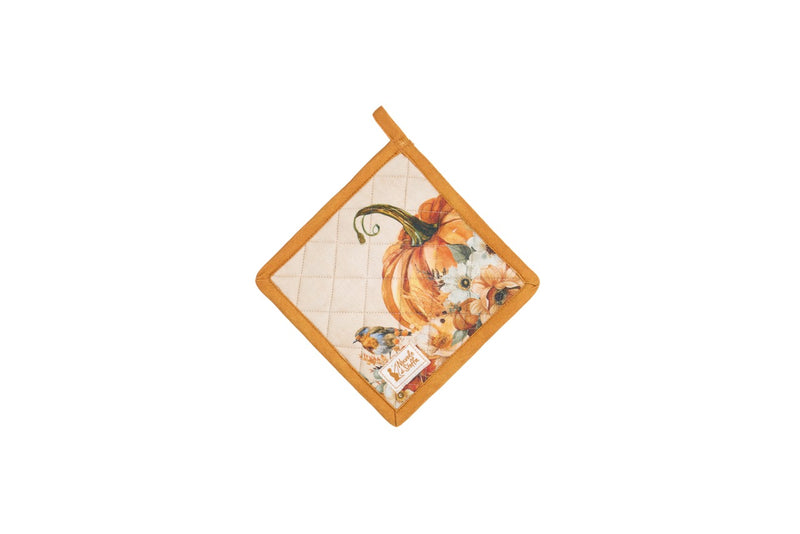 NUVOLE DI STOFFA Presina Trapuntata "RACCONTI D'AUTUNNO" 18x18 cm — 2 Varianti Assortite