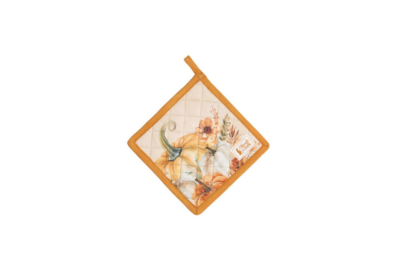 NUVOLE DI STOFFA Presina Trapuntata "RACCONTI D'AUTUNNO" 18x18 cm — 2 Varianti Assortite