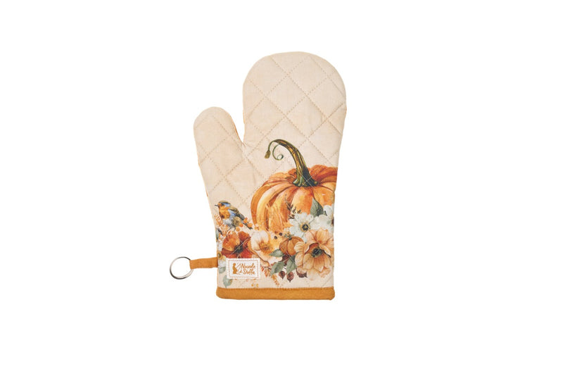 NUVOLE DI STOFFA Guantone da Forno Trapuntato "RACCONTI D'AUTUNNO" 19x32 cm — 2 Varianti Assortite