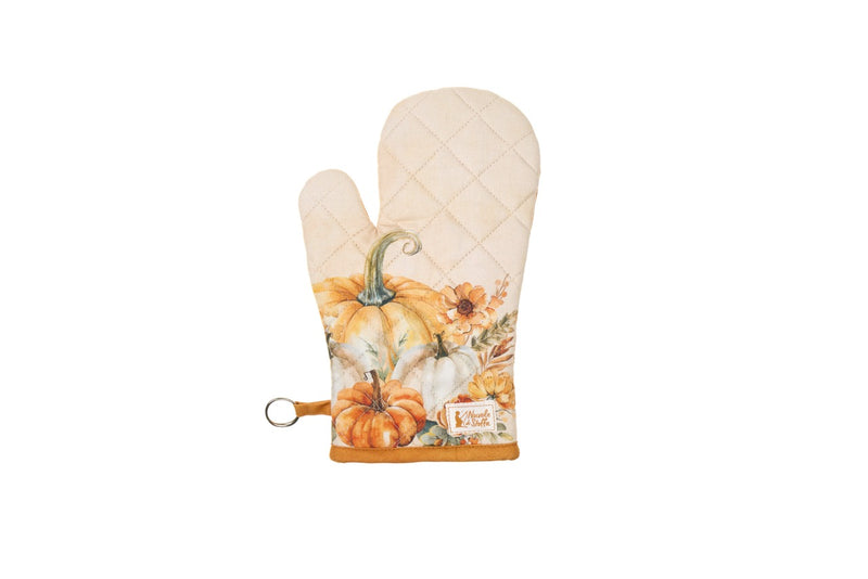 NUVOLE DI STOFFA Guantone da Forno Trapuntato "RACCONTI D'AUTUNNO" 19x32 cm — 2 Varianti Assortite