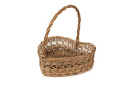 Cesta cuore vimini grande 34 cm con manico Nuvole di Stoffa stile country chic