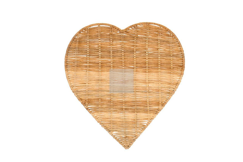 NUVOLE DI STOFFA Tovaglietta Americana O Sottopiatto Cuore in Vimini