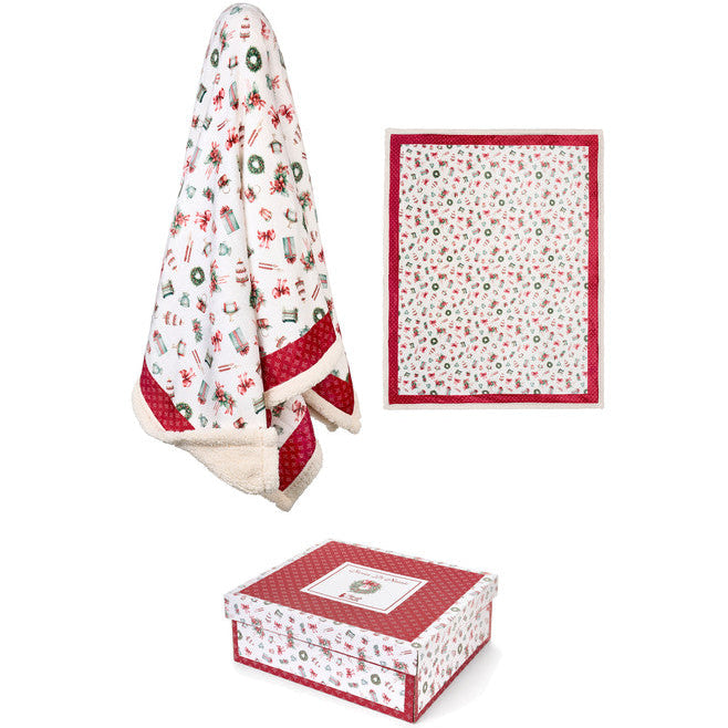 NUVOLE DI STOFFA Plaid con Scatola " STORIA DI NATALE "