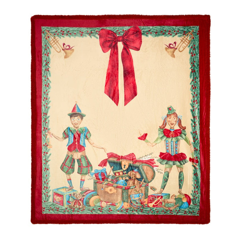 NUVOLE DI STOFFA Plaid con Scatola "VINTAGE TOYS"