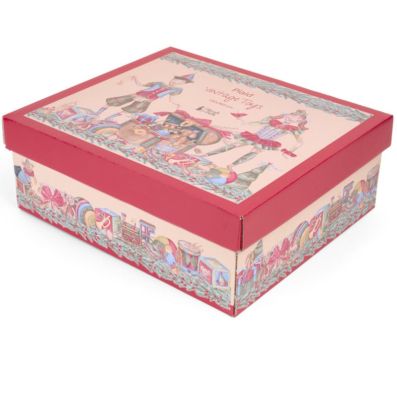 NUVOLE DI STOFFA Plaid con Scatola "VINTAGE TOYS"