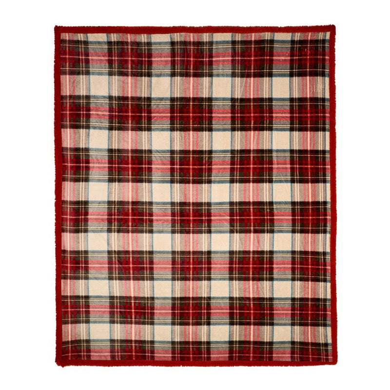 NUVOLE DI STOFFA Plaid Tartan con Scatola "VINTAGE TOYS"
