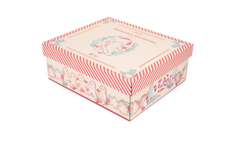 NUVOLE DI STOFFA Plaid Natalizio "DELICIOUS CHRISTMAS" 130x160 cm con Gift Box