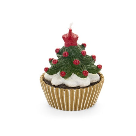 NUVOLE DI STOFFA Candela Cupcake Albero di Natale Ø 7 cm