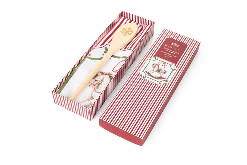 NUVOLE DI STOFFA Set Natalizio Strofinaccio E Mestolo In Scatola Regalo