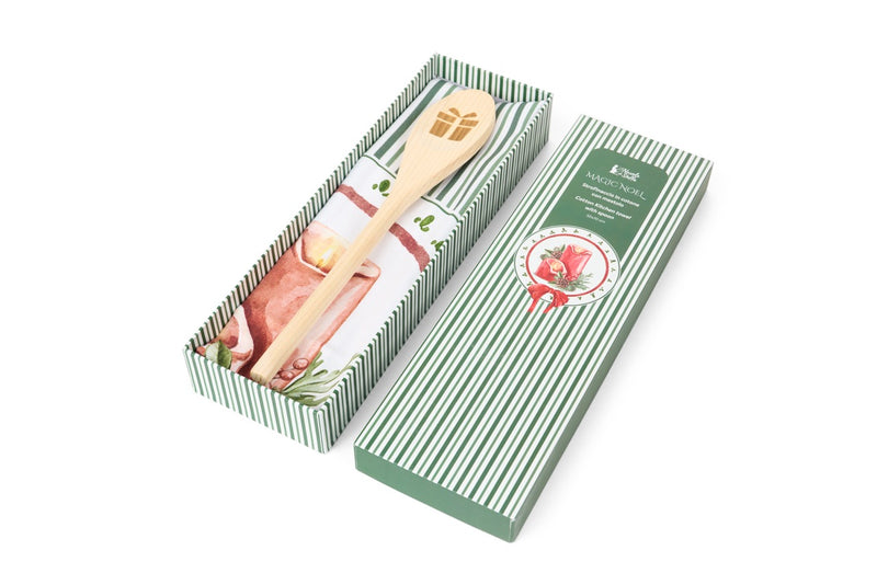 NUVOLE DI STOFFA Set Natalizio Strofinaccio E Mestolo In Scatola Regalo