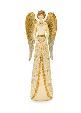 NUVOLE DI STOFFA Angelo in Resina Oro