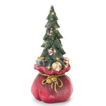 NUVOLE DI STOFFA Saccoccio con Albero di Natale in Resina