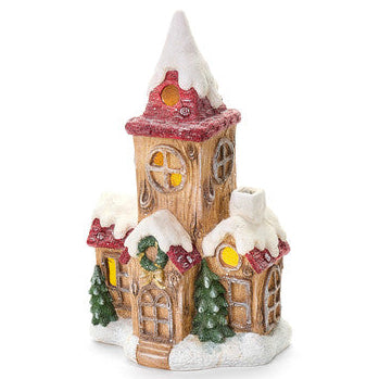 NUVOLE DI STOFFA Casa Natalizia in Magnesio con Led