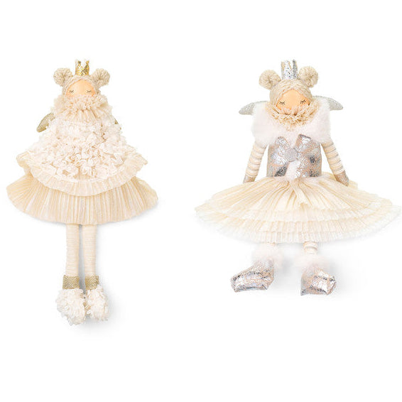 NUVOLE DI STOFFA Bambola in Tessuto con Tutu e Corona