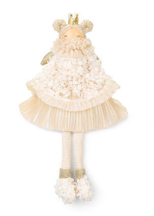 
Bambolina principessa con tutù oro Nuvole di Stoffa – dettaglio decorazione albero Natale