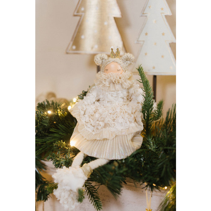 NUVOLE DI STOFFA Bambola in Tessuto con Tutu e Corona