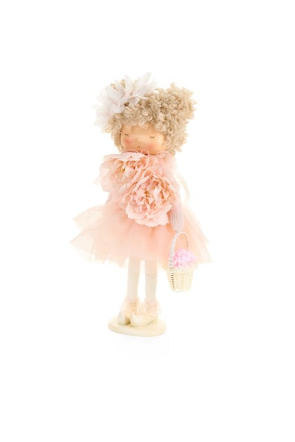 Bambola con tulle rosa 34 cm Nuvole di Stoffa – vista frontale con misure