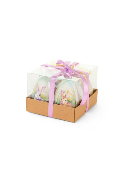 NUVOLE DI STOFFA Set 6 Uova Decorative Pasquali con Coniglietti