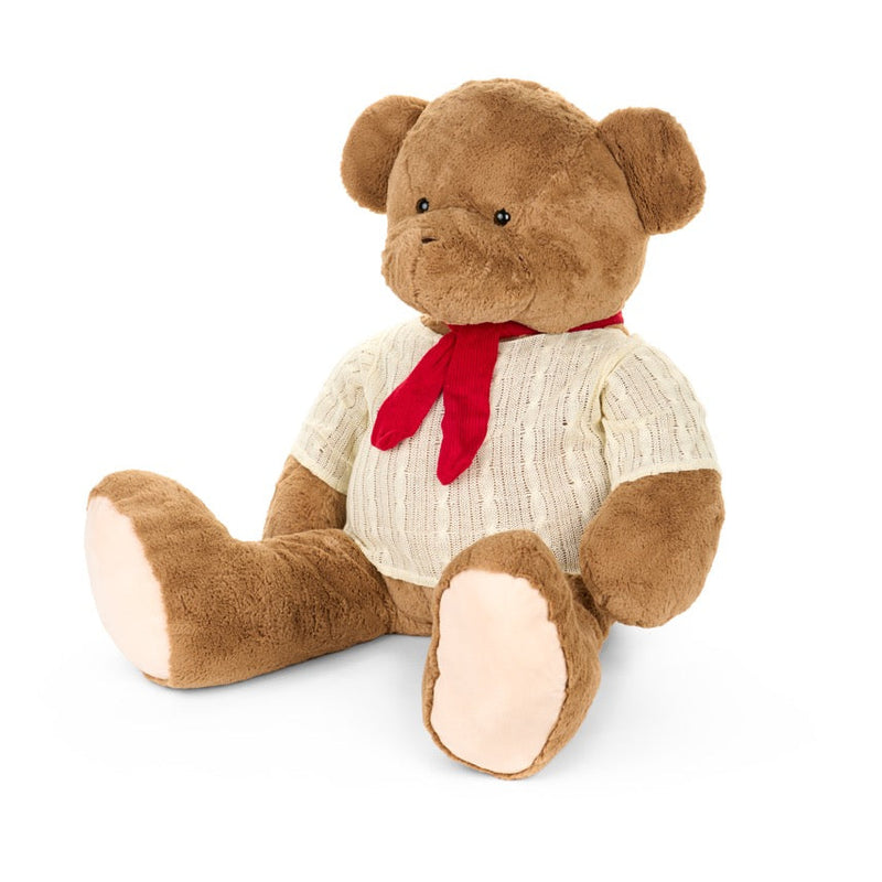NUVOLE DI STOFFA Peluche Orso con Maglione Bianco "VINTAGE TOYS" 60cm
