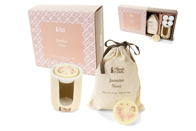 NUVOLE DI STOFFA Scaldacera Profuma Ambiente con Scatola Regalo Jasmine Note