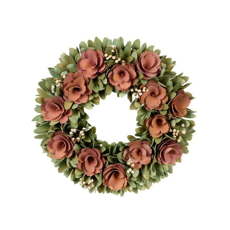 NUVOLE DI STOFFA Ghirlanda con Fiori in Legno