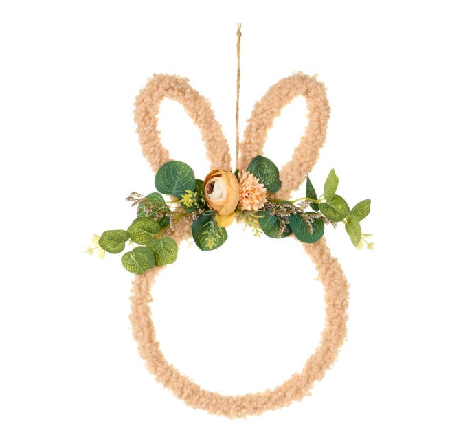 NUVOLE DI STOFFA Ghirlanda Orecchie Coniglio in Pelliccetta