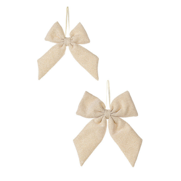 NUVOLE DI STOFFA Set 2 Fiocco in Tessuto Champagne