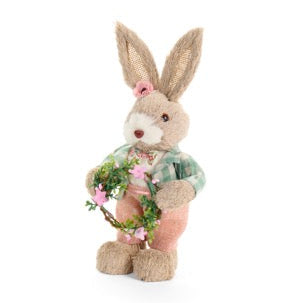 NUVOLE DI STOFFA Coniglietto con Fiori Maschietto/Femminuccia