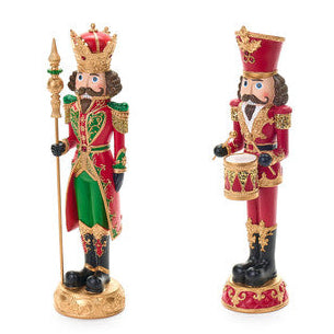 NUVOLE DI STOFFA Schiaccianoci con Asta e tamburo " STORIA DI NATALE "