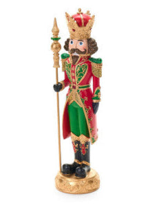 NUVOLE DI STOFFA Schiaccianoci con Asta e tamburo " STORIA DI NATALE "